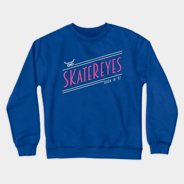 SKateReyes - Retro (Pink Writing) Crewneck Sweatshirt by TheClementW